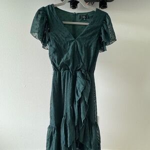 Hunter Green Wrap Dress